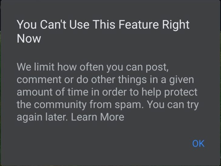 Why can’t I react to a post on Facebook?