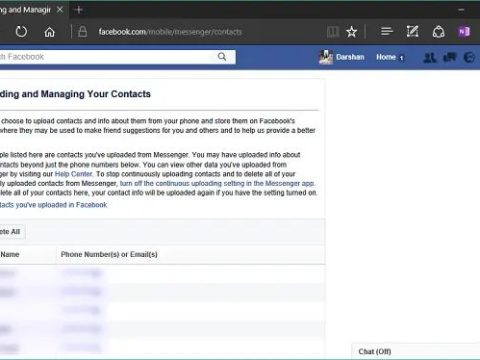 What does upload contacts on Facebook mean?