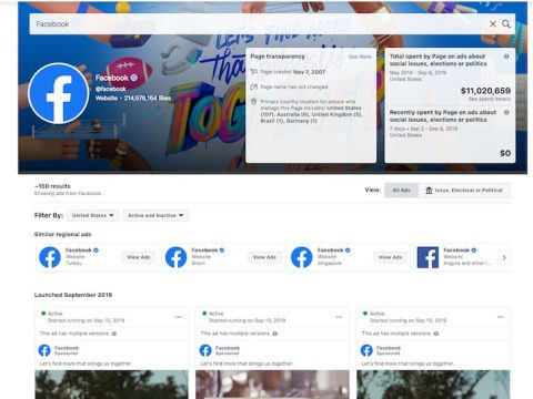 How do you see what ads are running on Facebook?