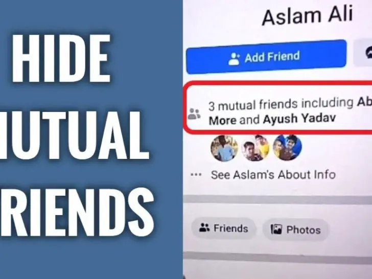 Can mutual friends be hidden on Facebook?