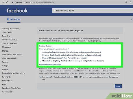 How do I contact Facebook Help Center by email