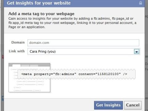 How do I link my Facebook page to a website?