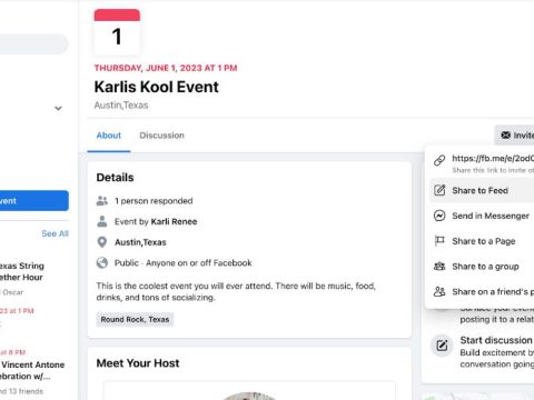 How do I use FB events?