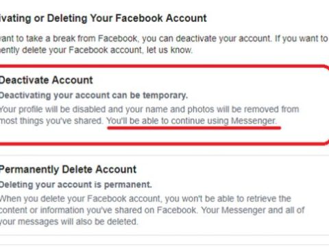 Is Messenger gone when you deactivate Facebook?