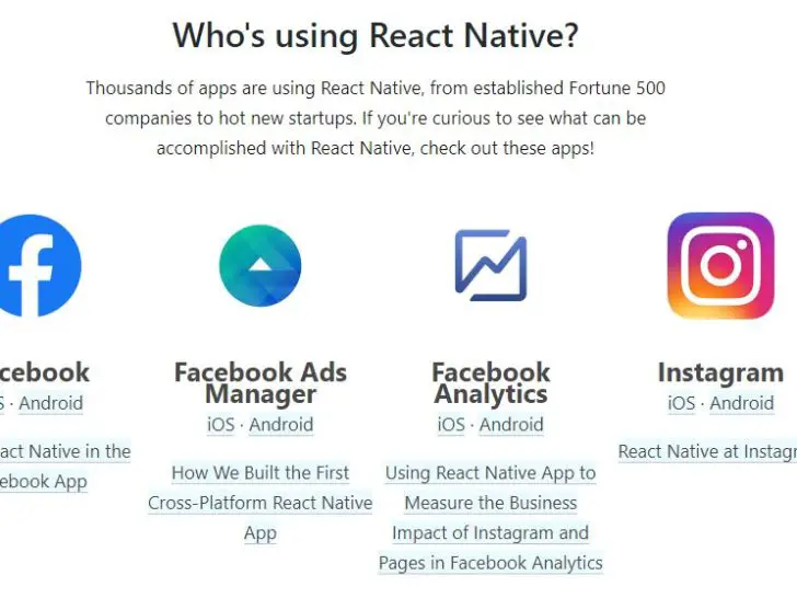 Does Facebook still use React Native?