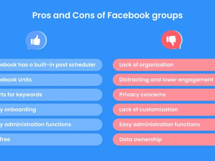 What is the downside of Facebook groups?