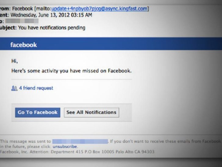 How do I report phishing emails to Facebook