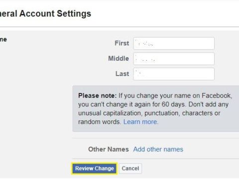 Can I use my initials for my Facebook name?