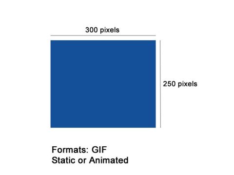 What is 300 pixels by 250 pixels?