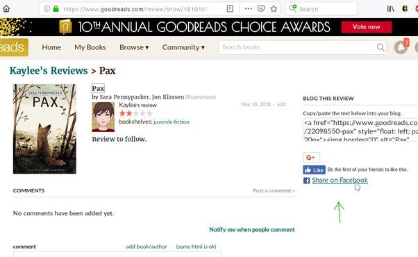 Is Goodreads linked to Facebook