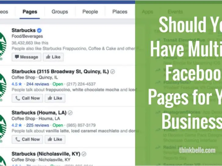 Should I have multiple Facebook pages for my business?