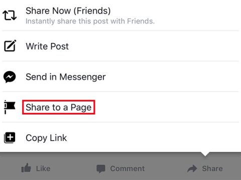 How do I share something from Facebook?