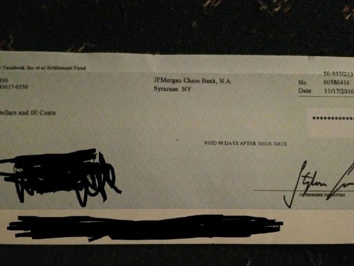 Who gets a settlement check from Facebook?