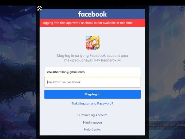 Why are my games not connecting to Facebook?