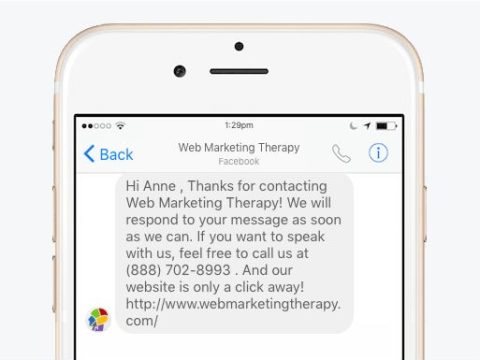 Is there a auto reply in FB Messenger?