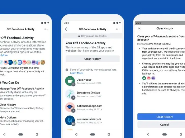 Where is apps and Websites on Facebook on app?