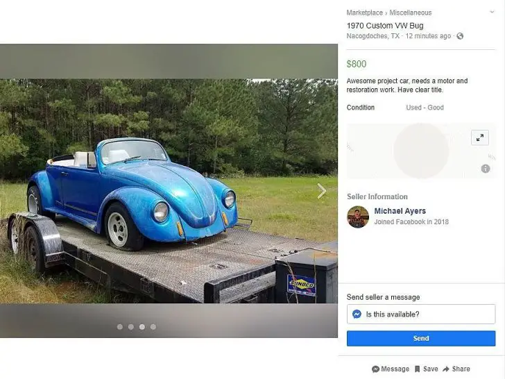 Is Facebook Marketplace available in Texas?