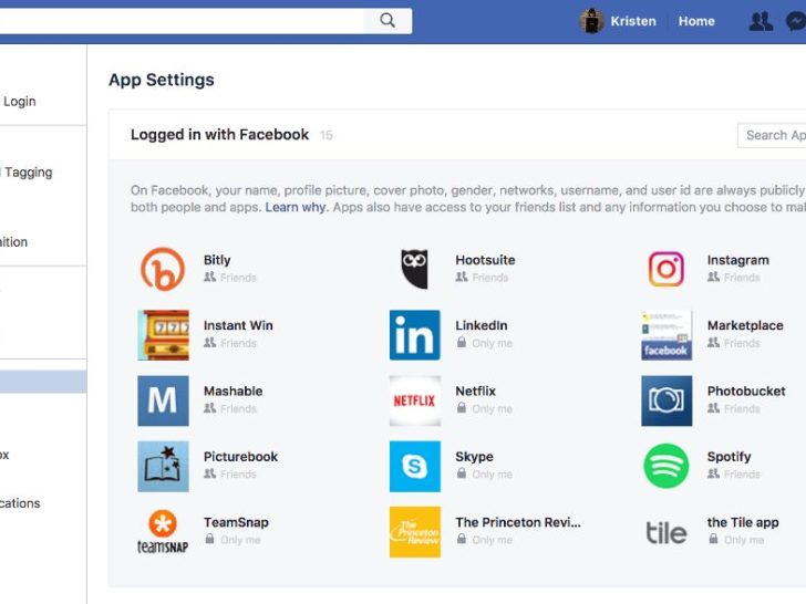 What apps are associated with Facebook?