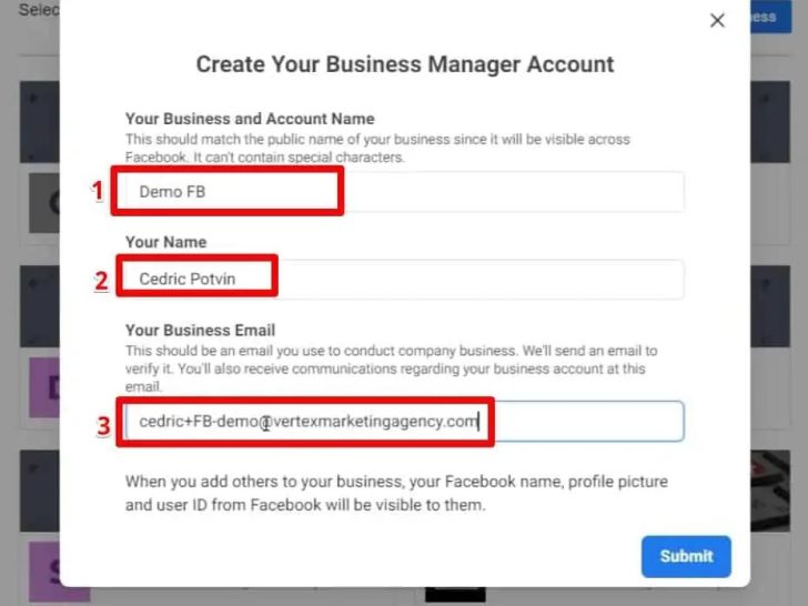 How do I Create a Facebook manager account