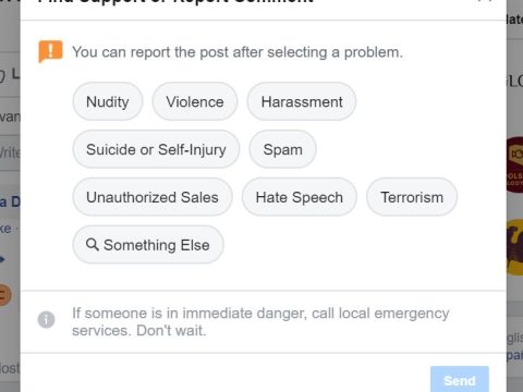 Can you report hate speech on Facebook?