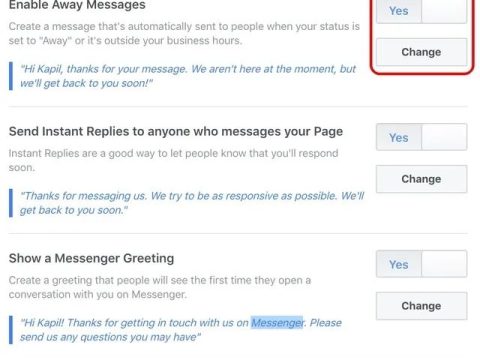 How do I add a quick reply to my Facebook page?