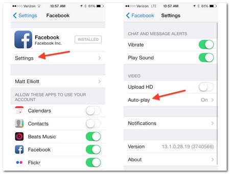 How do I get Facebook Lite to play videos automatically