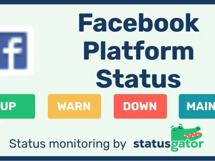 Is Facebook status up or down?