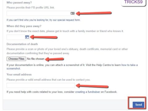 How do you request content from a deceased person’s Facebook account?