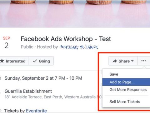 How do you get event tickets on Facebook?