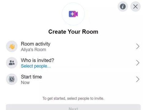 What does it mean when Facebook says create room?