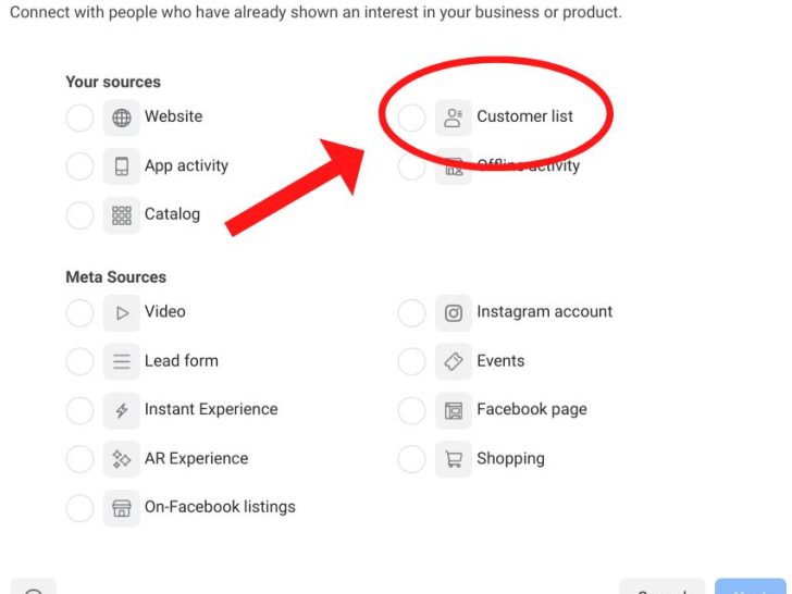 What does custom on Facebook mean?