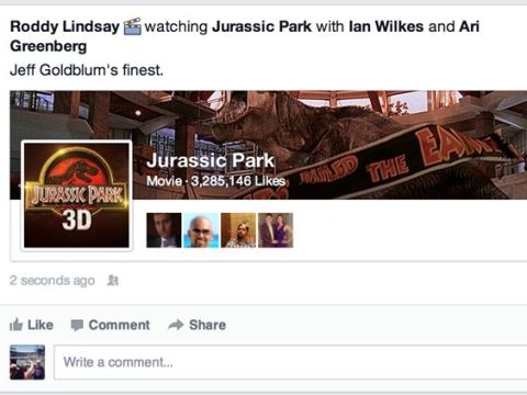 How do you show what movie you’re watching on Facebook?