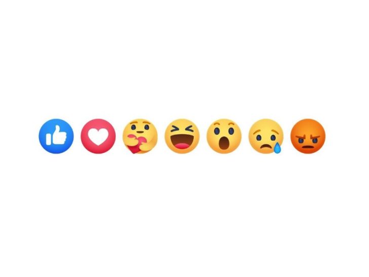 How do I add a reaction button on Facebook?