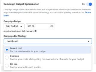 What is cost control in Facebook ads?