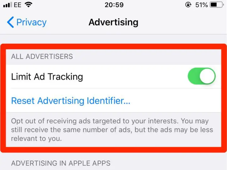 How do I limit ad tracking?