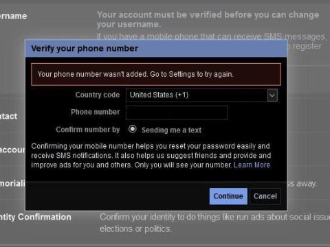 Why won’t Facebook confirm my phone number?