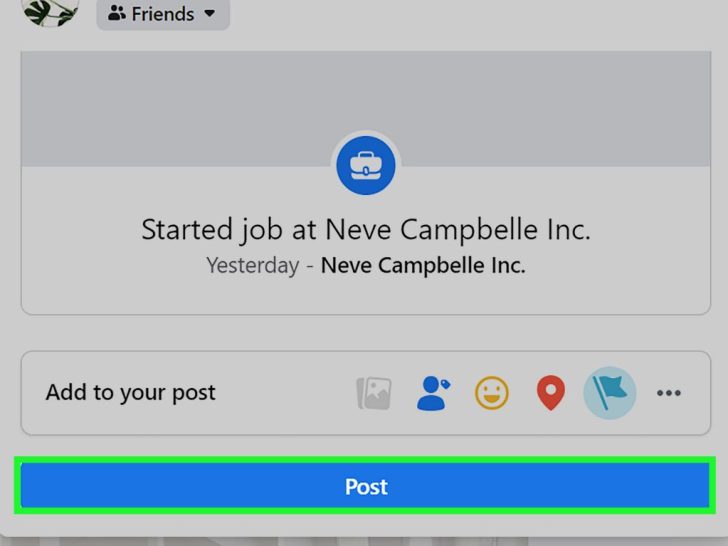 How to add workplace on Facebook without posting on timeline?