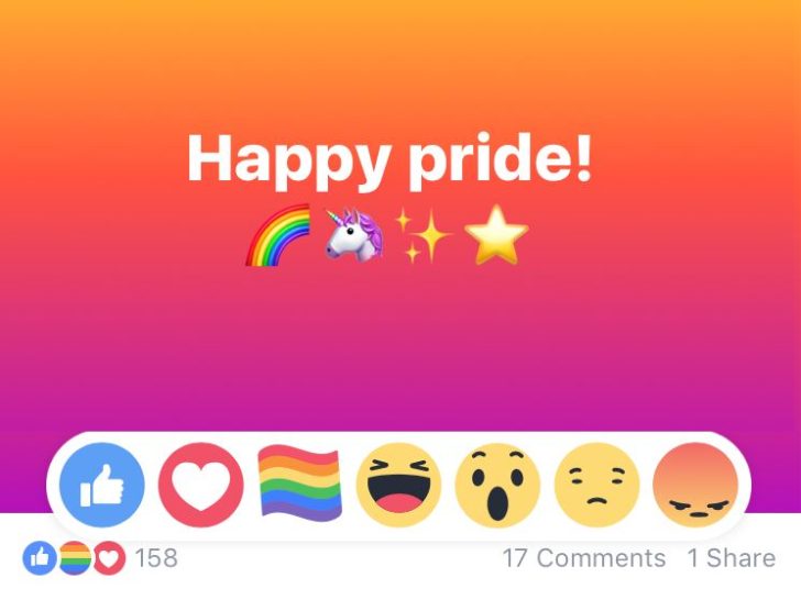 What does the rainbow symbol mean on Facebook?