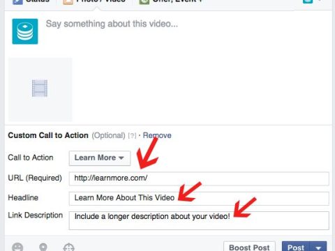 How do you add a call-to-action to a video on Facebook?