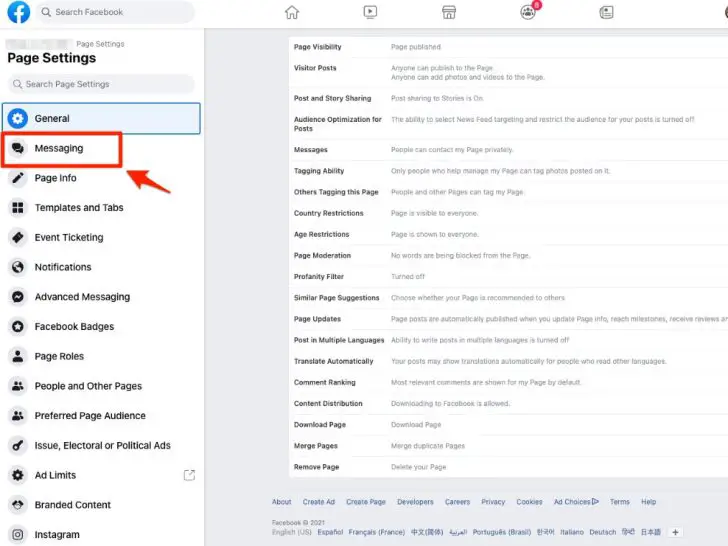 How do I turn off auto reply on Facebook business messenger?