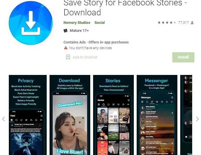 Which is the best app to download Facebook stories