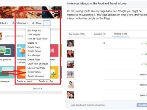 What happens when someone invites you to like a page on Facebook?