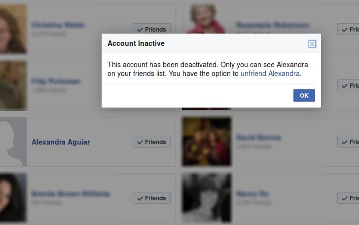 Can someone unfriend you on Facebook while your account is deactivated