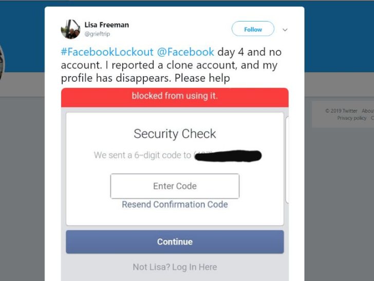 Can you report a Facebook account that blocked you?