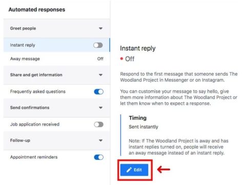 How do I fix auto reply on Facebook?