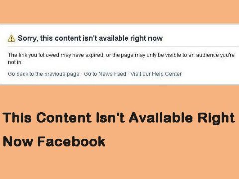 How do I fix Facebook content not available?