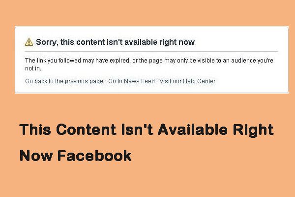 How do I fix Facebook content not available