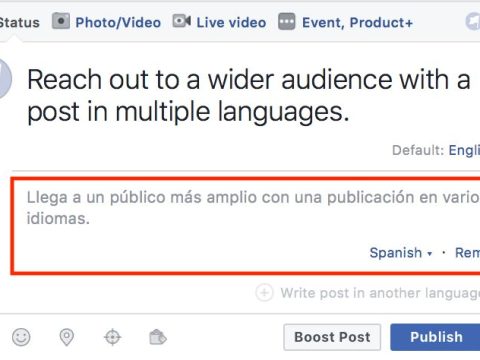 How do I translate a Facebook post from Spanish to English?