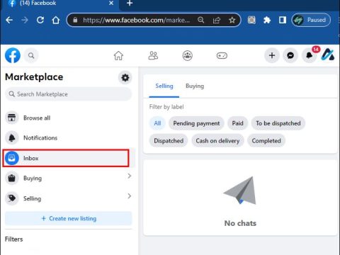 Where can I see my messages on Facebook Marketplace?