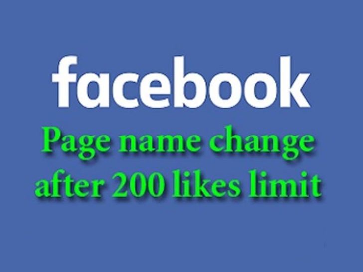 How do I change my FB page name after 200 likes?